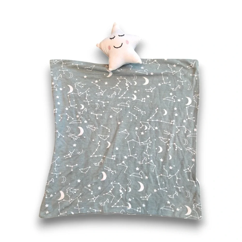 Emerson and Friends Stargazer Bamboo Viscose Baby Lovey Security Blanket Star